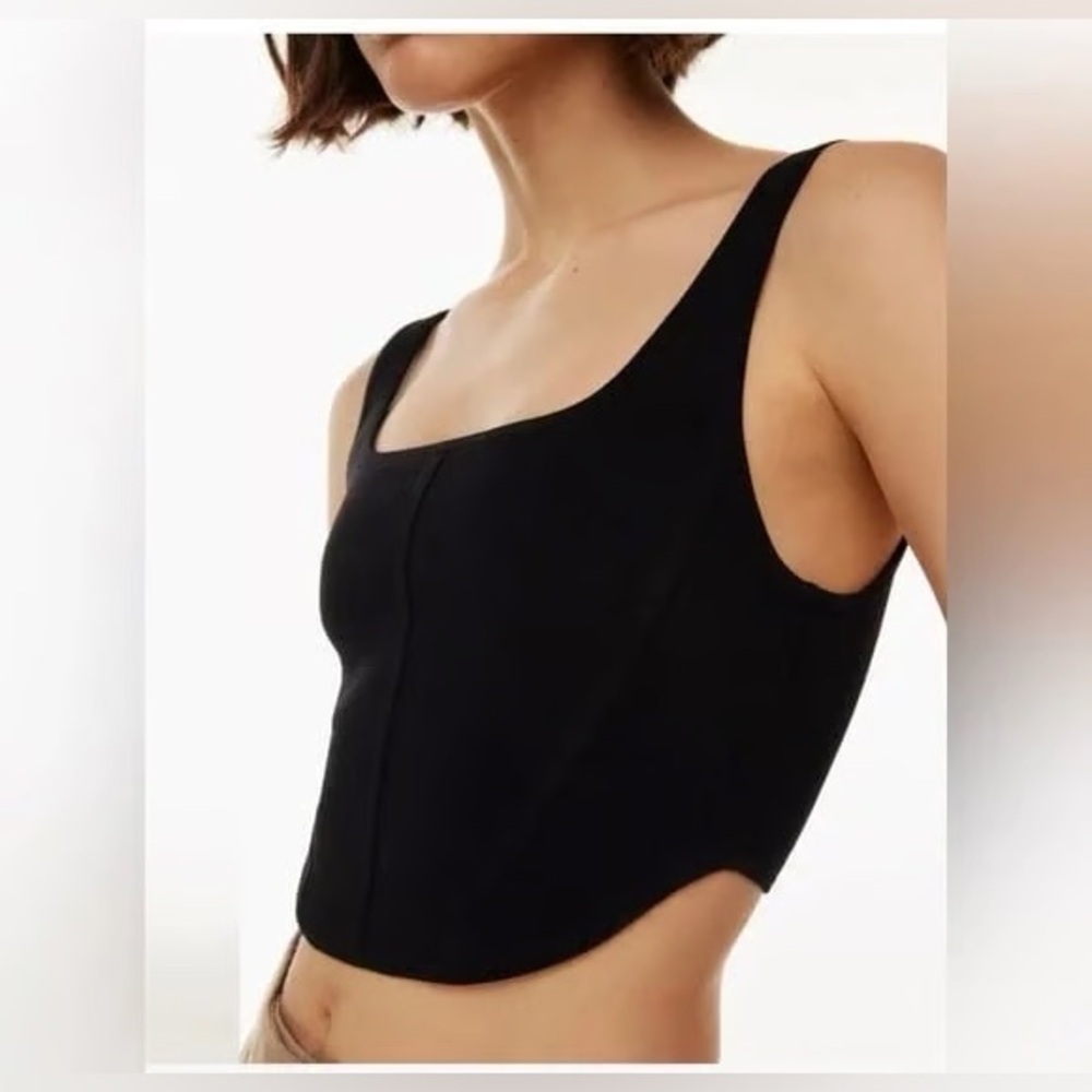 Aritzia Babaton Size small Knit Bustier Tank Top in black